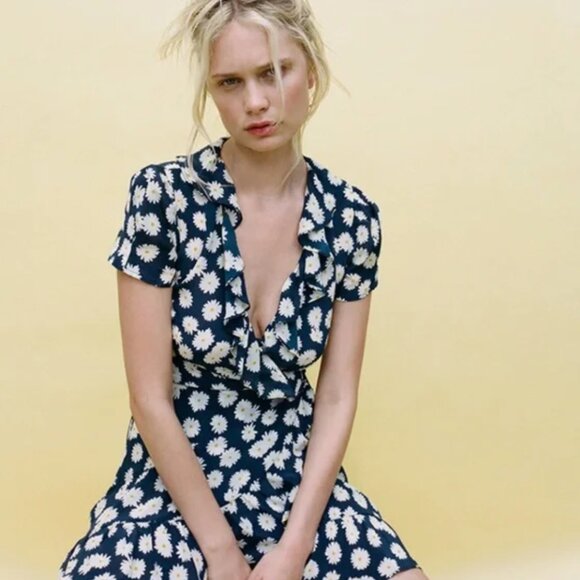 Réalisation Par The Valentina Blue Daisy Mini Dress XS - Picture 2 of 8